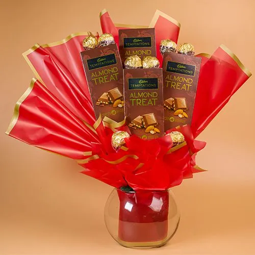 Decadent Golden Choco Bliss Bouquet