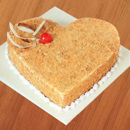 Shop for Butter Scotch Cake in Heart Shape