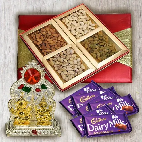 Online Dry Fruits Assortments with Chocolates and Vinayaka Mandap