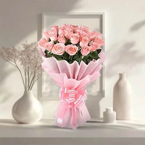 Book Online Bouquet of Peach/Pink Roses<br>