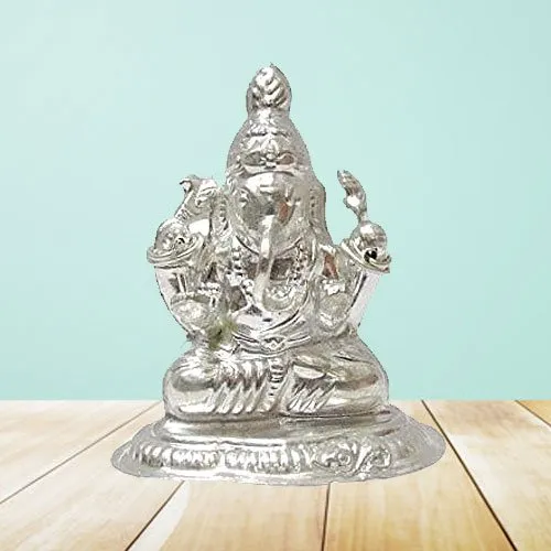 Online Silver Ganesh Idol