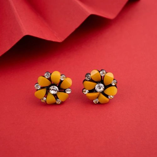 Dazzling Floral Stone Ear Accessories