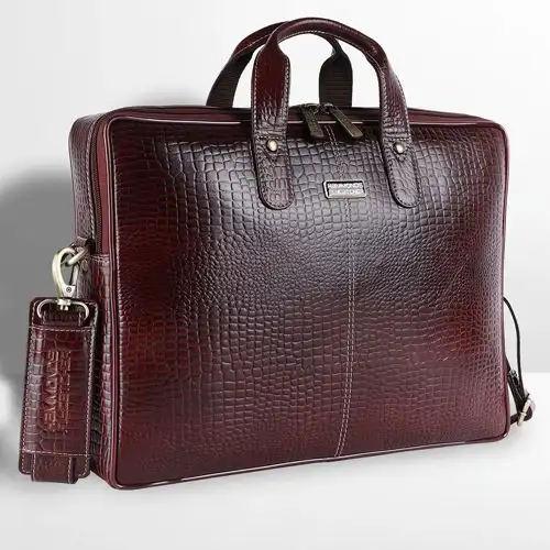 Sleek Mens Leather Laptop Bag