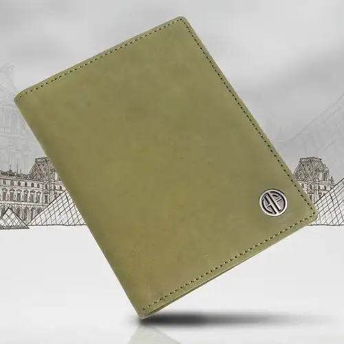 Sleek Leather Travel Passport Holder