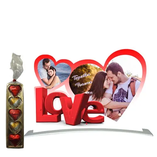 Deliver Hearty Love Personalized Photo Stand