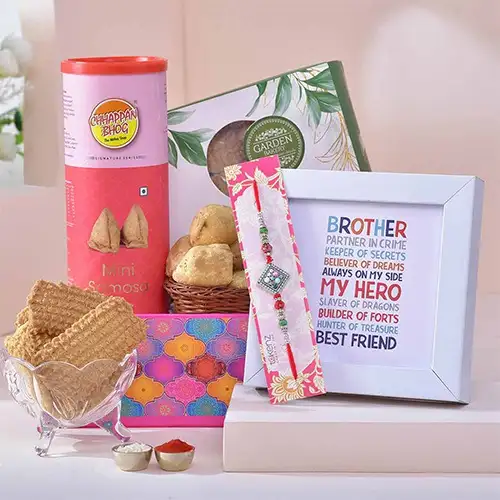 Gorgeous Brother Frame Rakhi Hamper