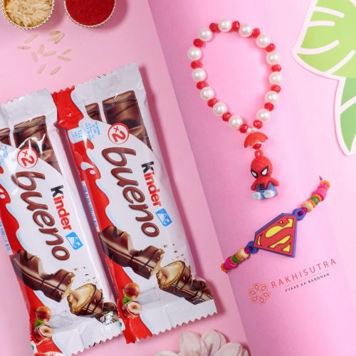 Marvellous Superhero Kids Rakhi N Kinder Bueno Xombo