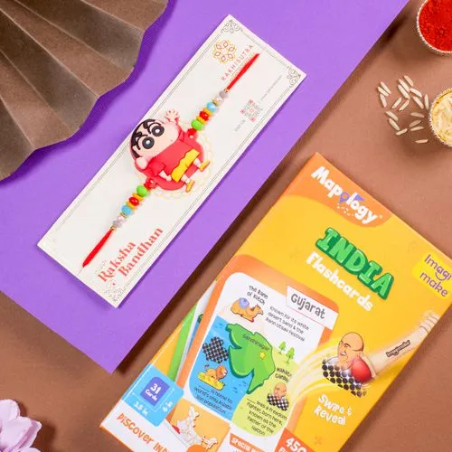 Cute Shinchan Rakhi N Mapology Combo