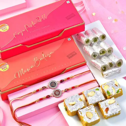 Elegant Rakhi  N  Sweet Selection