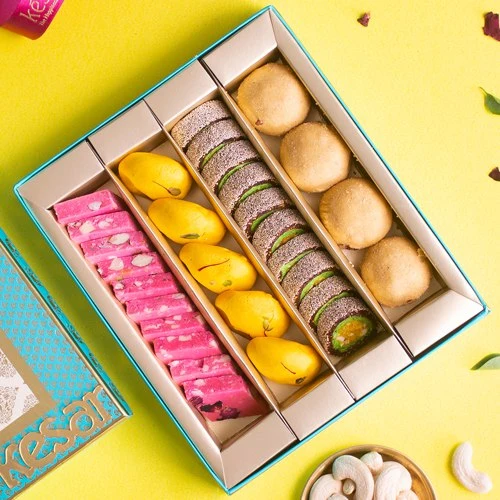 Special Gift in Pune All Time Favorite Kesar Sweet Box