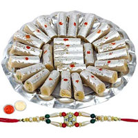 Sweet Delight with Kaju Pista Roll from <font color=#FF0000>Haldiram</font> with 1 Free Rakhi, Roli Tilak and Chawal Sweet Delight with Kaju Pista Roll from <font color=#FF0000>Haldiram</font> with 1 Free Rakhi, Roli Tilak and Chawal