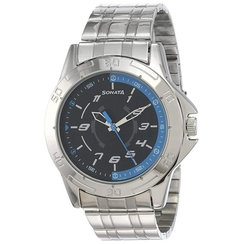 Buy enthralling sonata analog black dial watch for men in Pune Free Shipping PuneOnlineFlorists